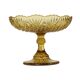 Art Deco Amber Depression Glass Tall Fruit Bowl 17cm