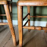 Pair of vintage chairs from the late 20th century with caning.