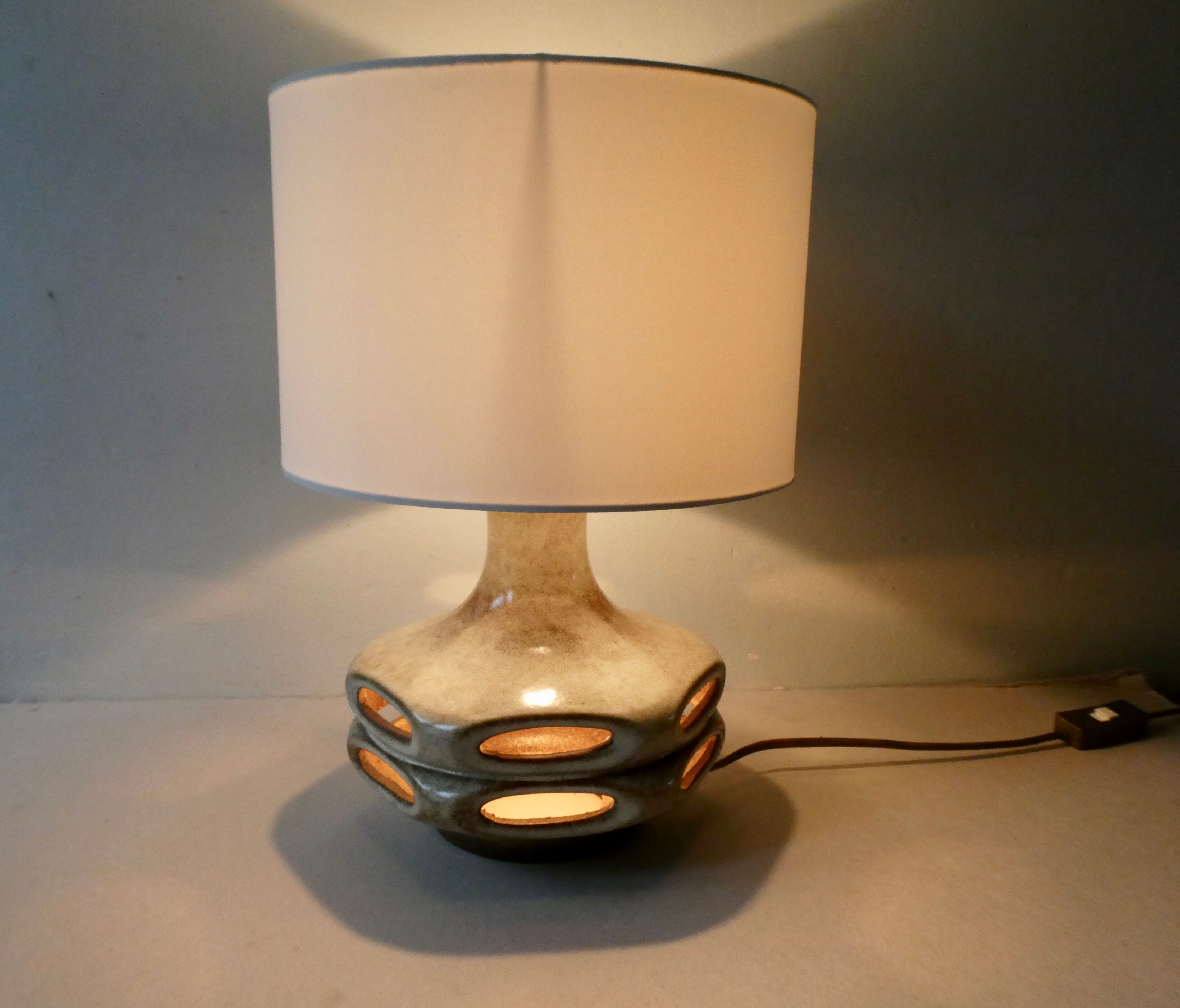 Stein Keramik open ceramic lamp, 1960s