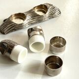 MH SALT PEPPER Service Silver Metal VINTAGE