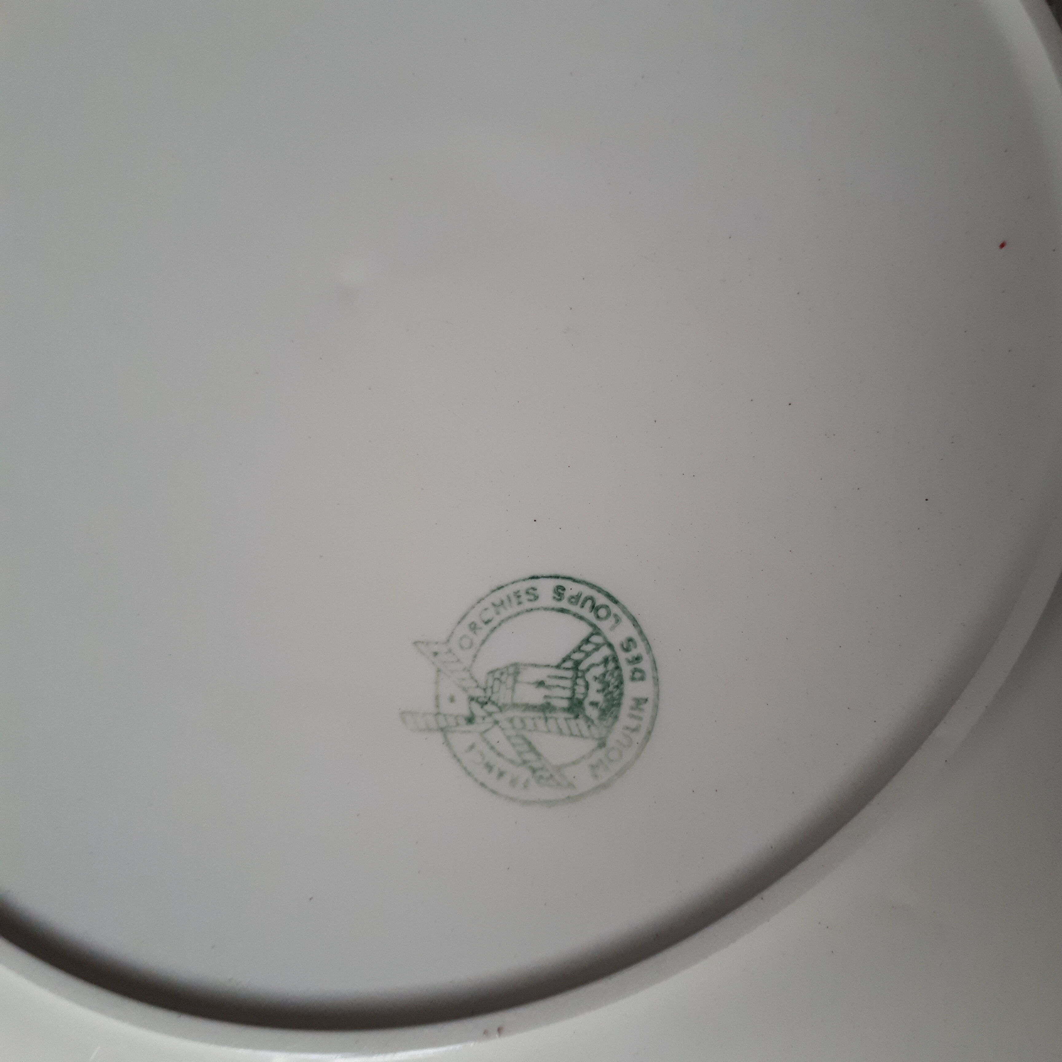 Lot of 4 flat plates "moulin des loups"