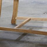 Danish modern brutalist oak dining chairs by Henning Kjærnulf, 1960s, set of 6