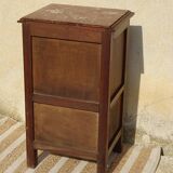 Art Deco period bedside table with marble top