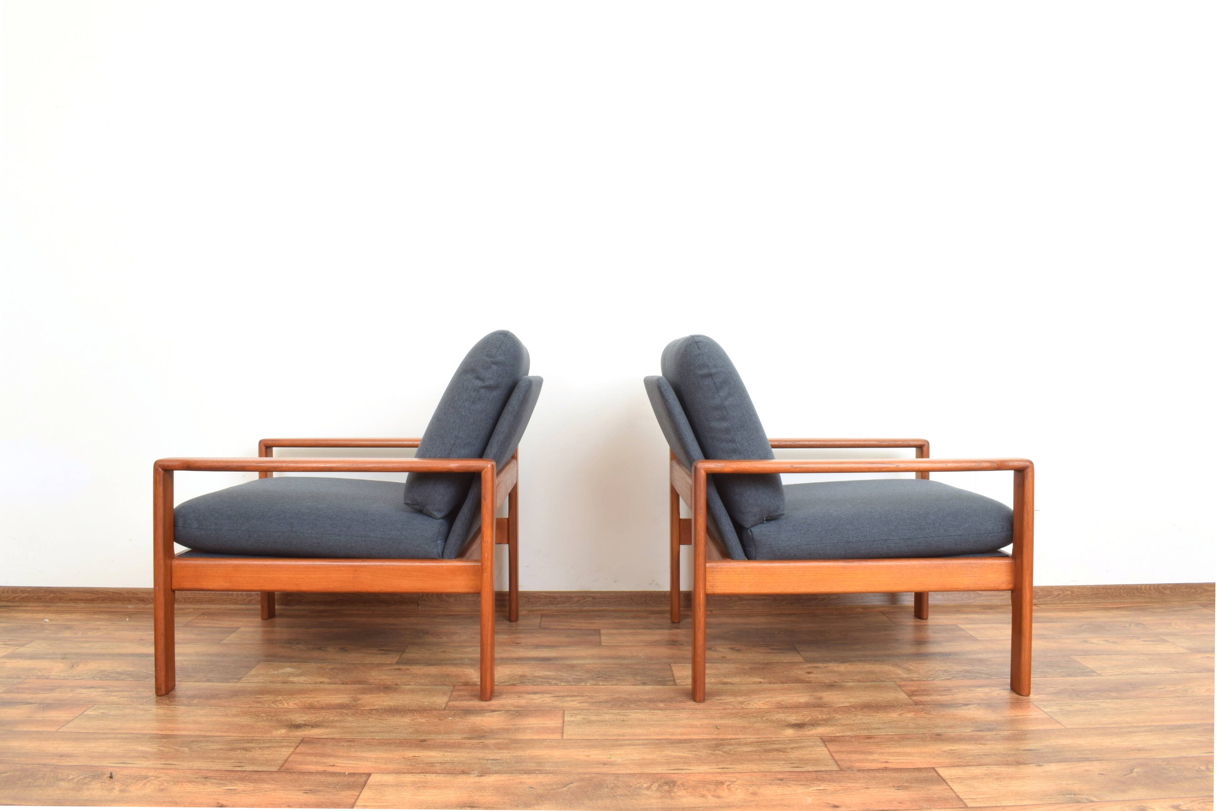 Mid-Century Danish Teak Armchairs, 1970s, Set of 2