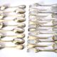 Set of 21 classic silver-plated metal table cutlery from 1900 by silversmith Boulenger, 21cm.