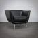 Rare leather lounge chair by Stefan Steenkist for Young International, Netherlands, 1990s