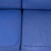 Cassina LC2 3seat Sofa by Charlotte Perriand, Le Corbusier and Pierre Jeanneret in blue fabrics