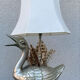 Lampe canard en étain