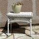 Table basse de jardin rotin vintage