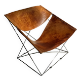 F675 "Butterfly" armchair in cognac patina by Pierre Paulin for Artifort 60