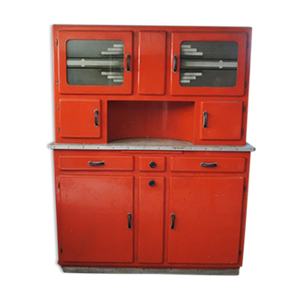 Anciens Buffet Mado Rouge Et Sa Table En Formica Assortie