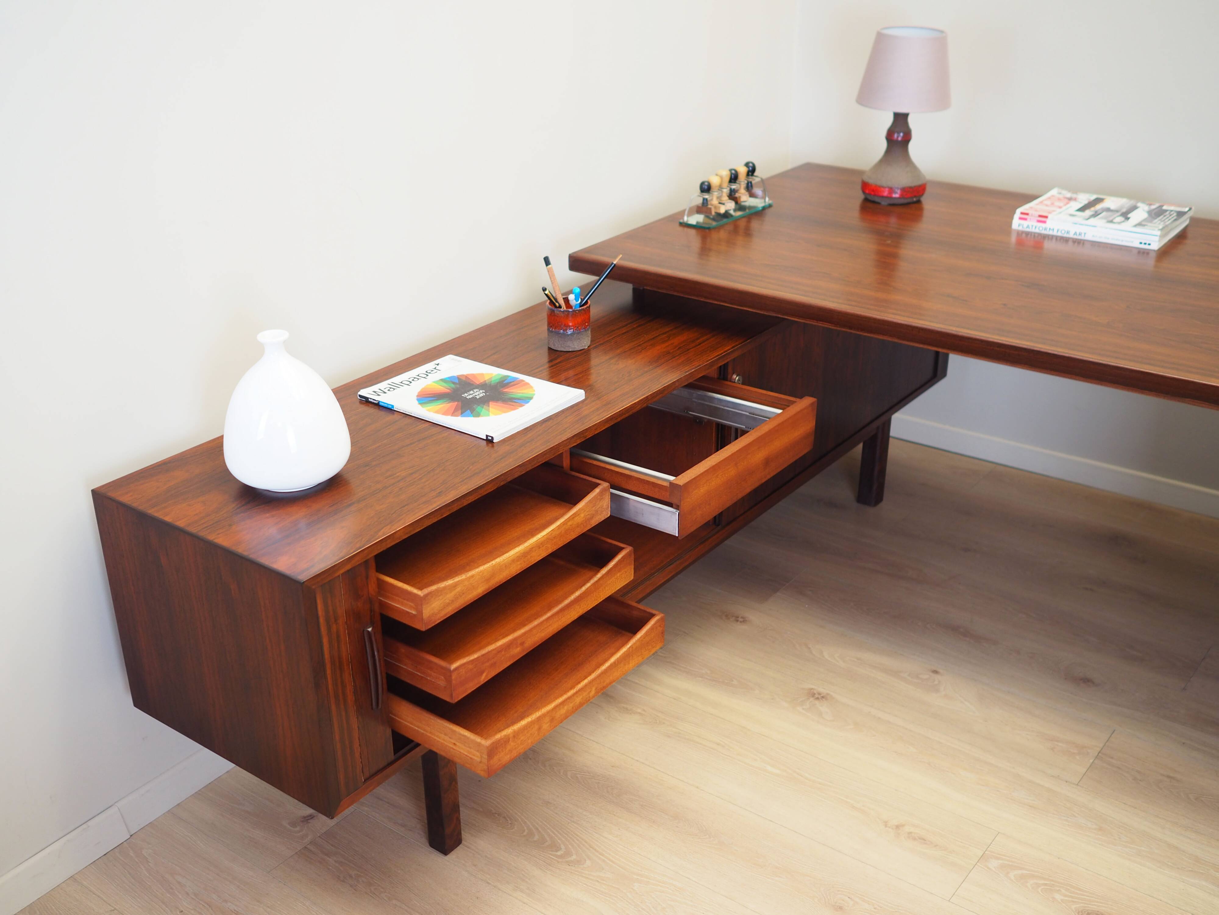 Rosewood desk, Danish design, 1960s, designer: Arne Vodder, manufacture: Sibast