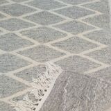 Carpet margoum gray and beige Berber