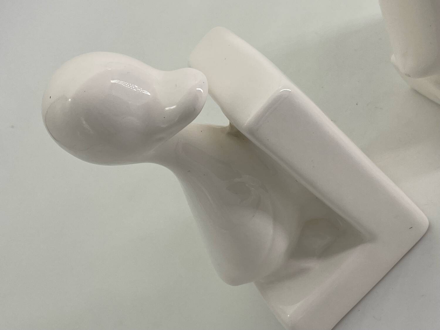 Vintage ceramic duck bookend