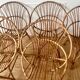 7 vintage rattan armchairs