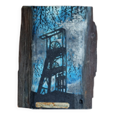 Painting on wood by the painter Mannessier. Prize of the city of Paris - 1979