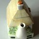 Handpainted fine ceramic design teapot "The Village"