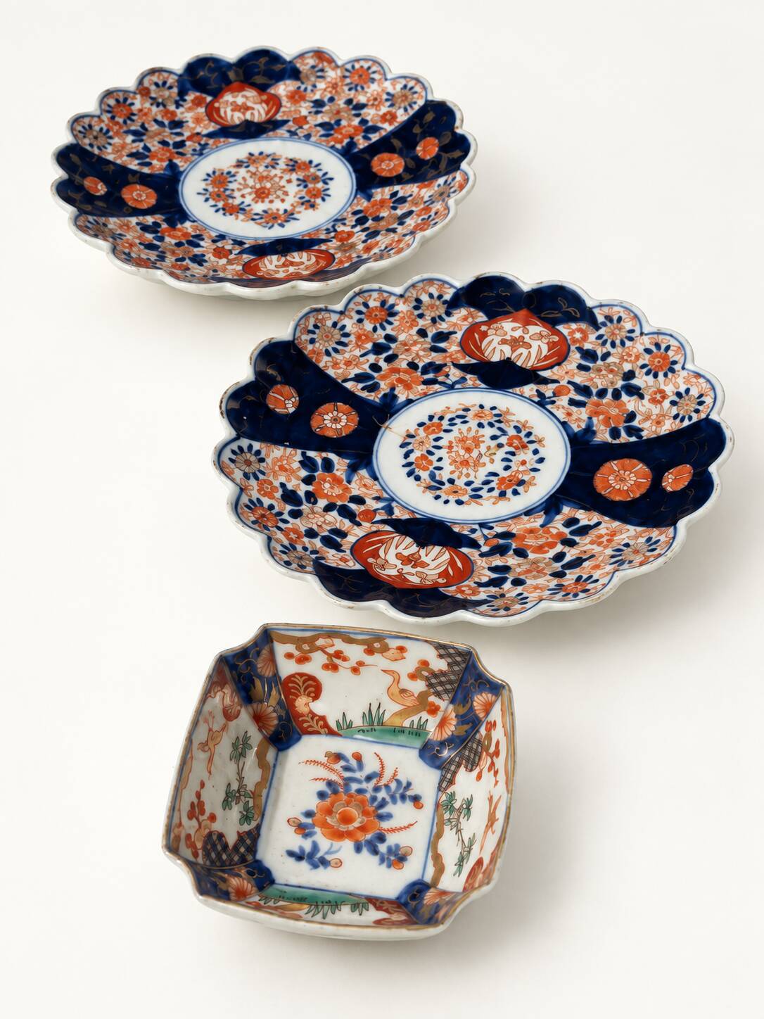 Set of antique Minton porcelain and Imari decoration – 19th century