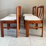Set of 4 Danish chairs, 60s teak