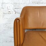 Deauville Leather Armchairs by Marc and Pierre Simon for Airborne, 1960s