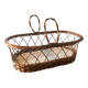 Woven wicker bassinet