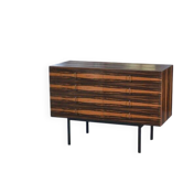 Commode design en ébène du Gabon 8 tiroirs 1960’s