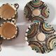Vintage Moroccan tea set, teapot and 6 cups and saucers