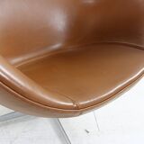 Arne Jacobsen Egg chair in cognac leather for Fritz Hansen