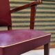 Fauteuil Bridge Stella 1950 bordeaux