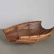 Vintage French bamboo boat basket | Rustic decor