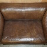 Reclining canapé De Sede DS47 in restored buffalo neck leather