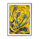 Affiche illustration abstrait fleurs