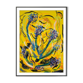Affiche illustration abstrait fleurs
