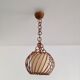 Suspension boule en rotin 1970