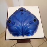 Blue glass fruit cup