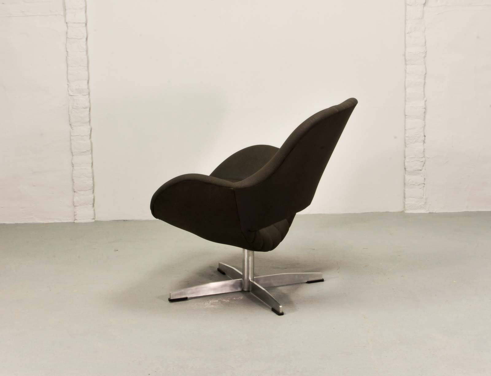 Rohé Chocolate Brown Leatherette Vintage Design Lounge Chair, 1960s