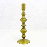 80s Amber Glass Candle Holder