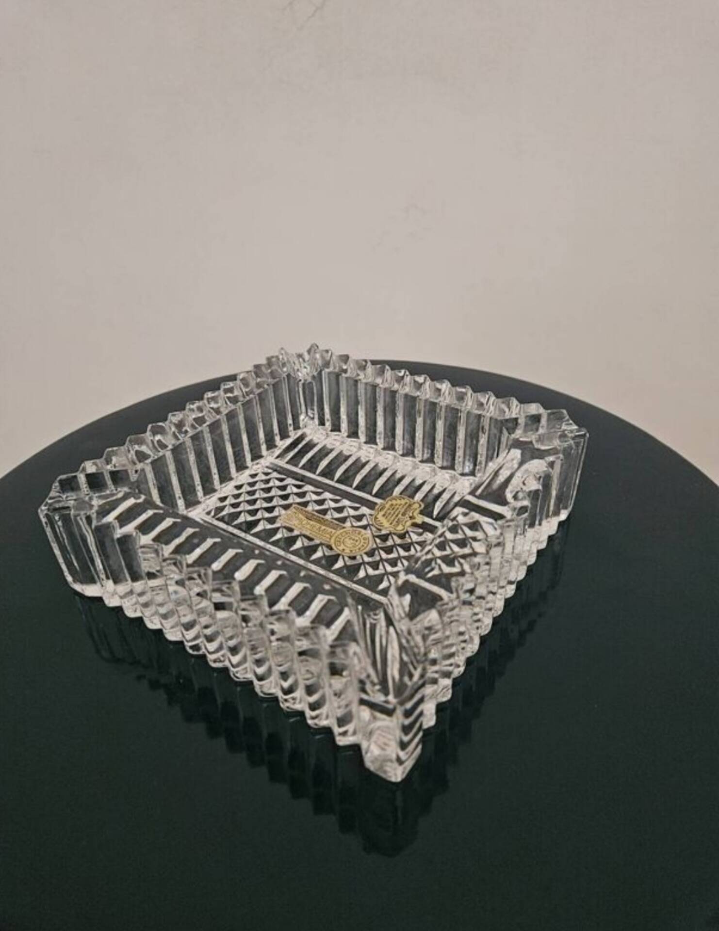 Bohémian crystal ashtray