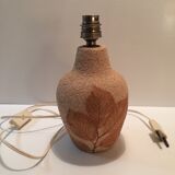Stoneware lamp foot "herbarium" or "Guarrigue"