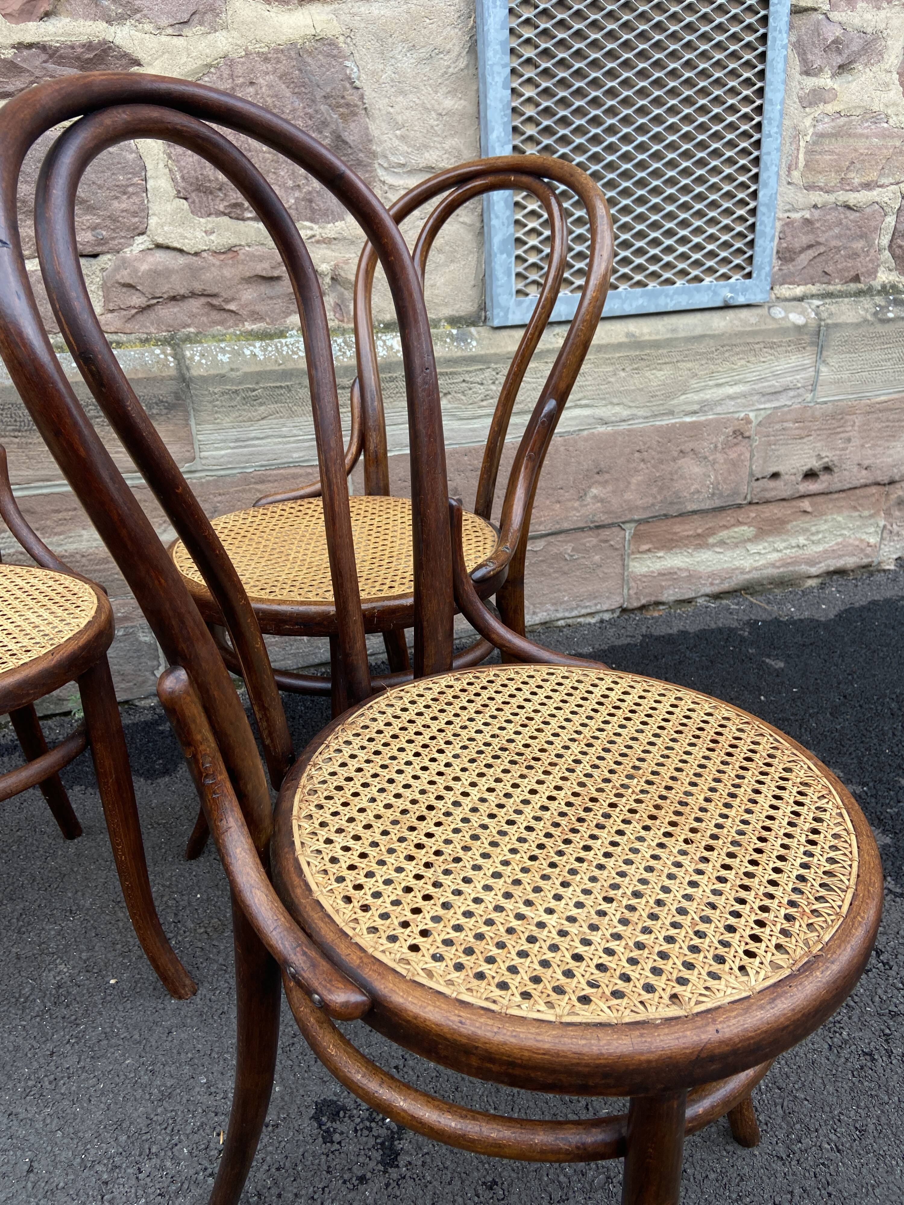Suite of 4 viennese bistrot chairs