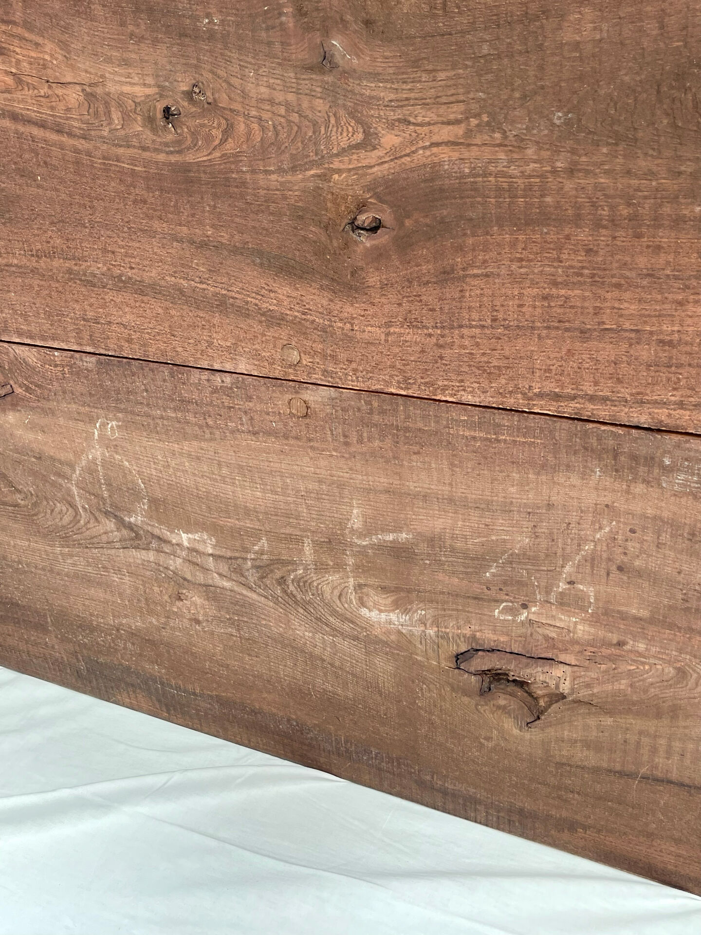 Solid elm farmhouse table