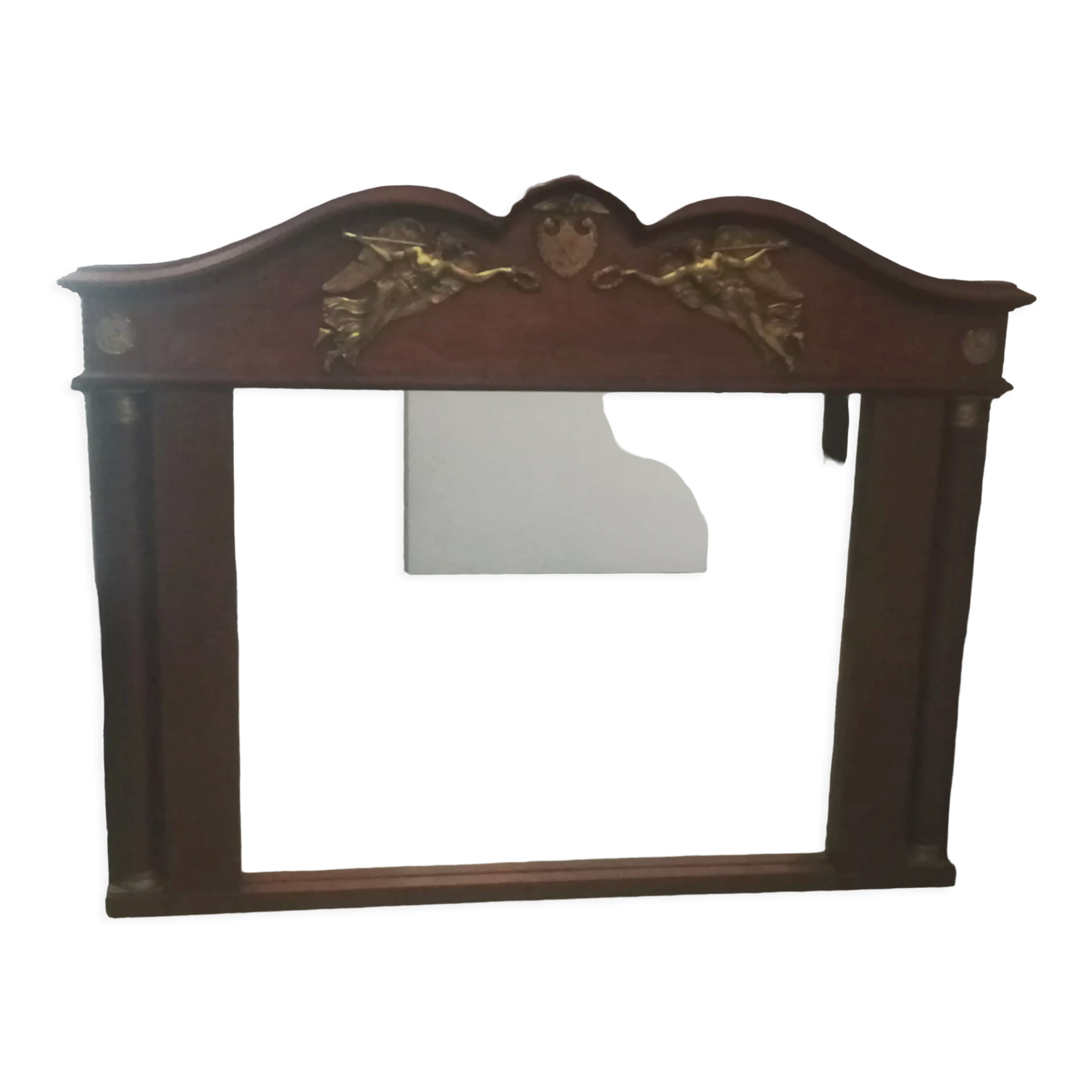 Empire mirror in mahogany and gilded bronze 120x97cm