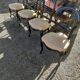 Series of four chairs period Napoleon 3, seat redone, in perfect condition.