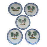 5 small Saint Clément plates/saucers