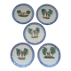 5 small Saint Clément plates/saucers