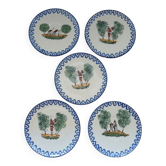 5 petites assiettes/ soucoupes Saint Clément