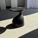 Sexy Neck - Solid wood side table (monoxyle) in organic shape colour