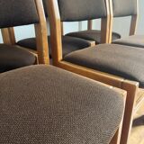 Lot de 6 chaises en orme et tweed Maison Regain
