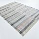 7x10 Yellow Black Striped Vintage Rug, 220x304Cm
