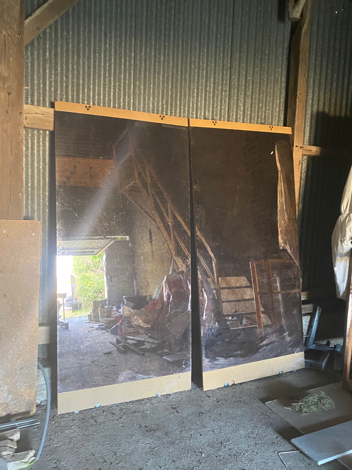 Copper aged mirror